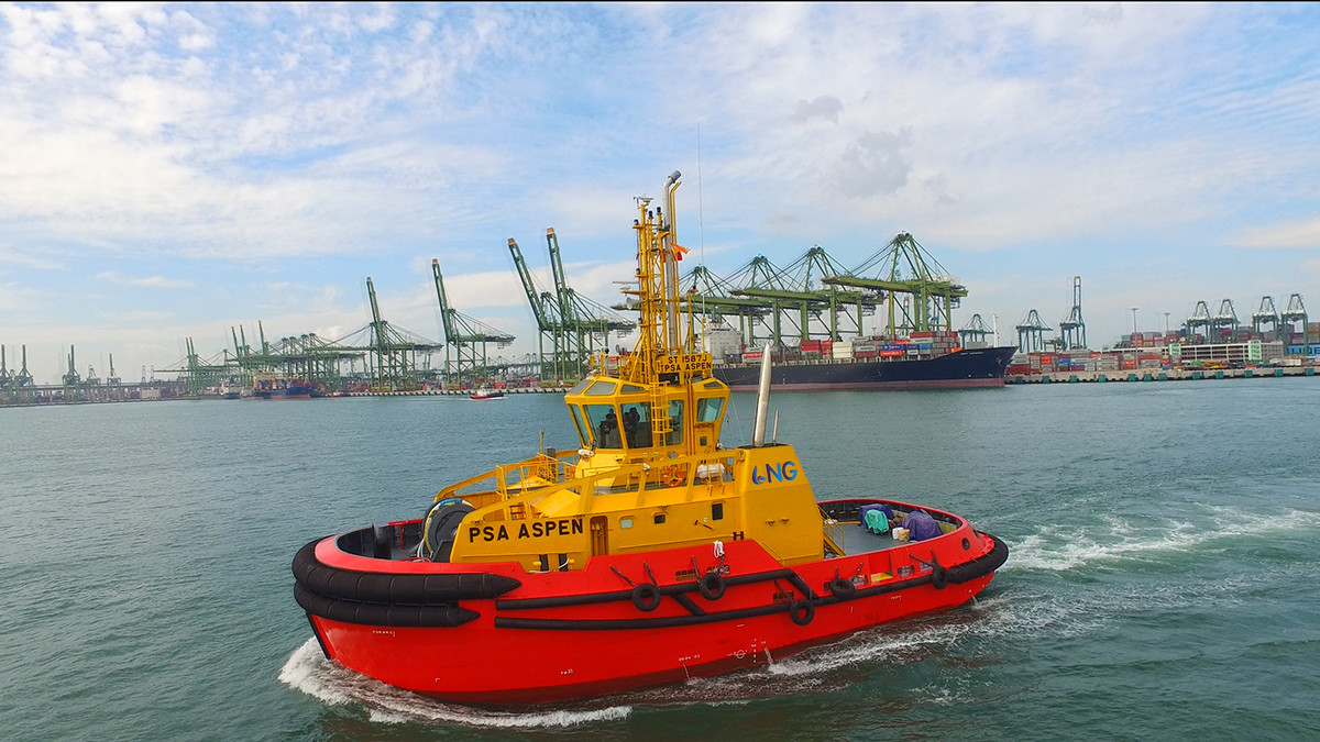 PSA Marine Welcomes Its First Dual Fuel LNG Harbour Tug