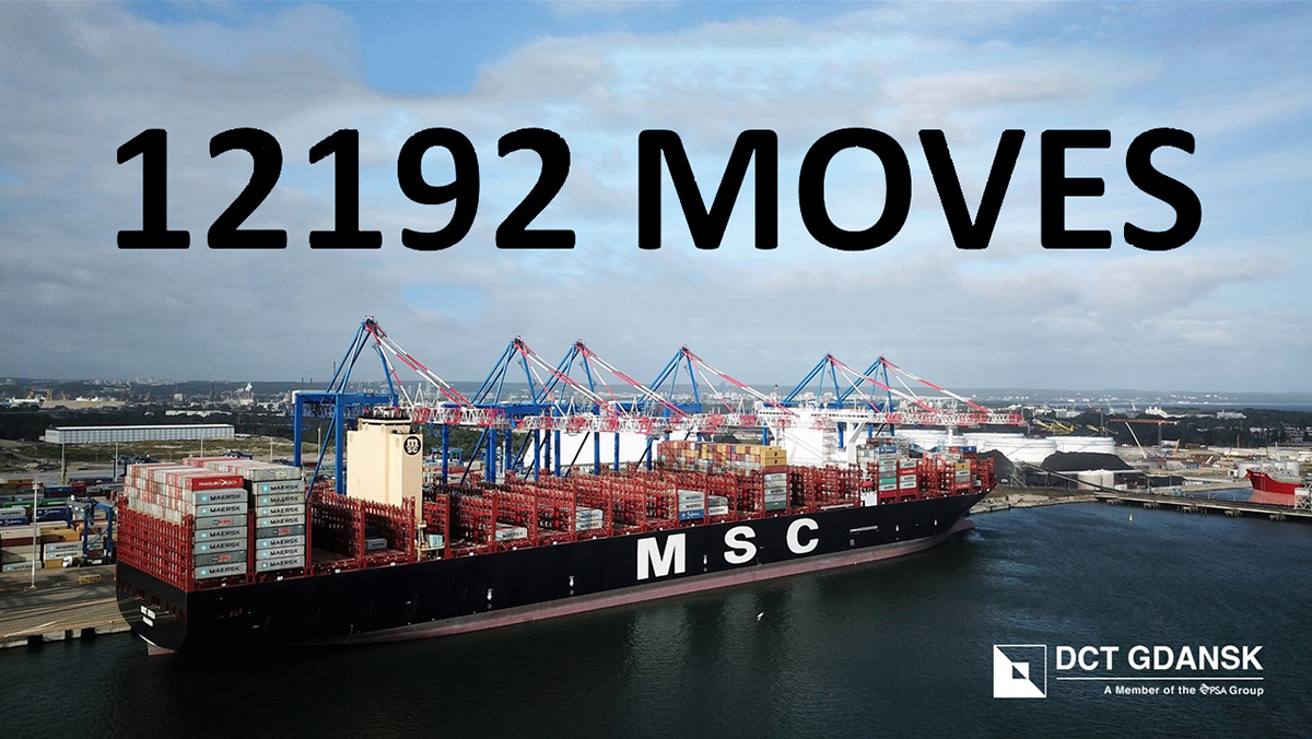 Container vessel MSC MINA berthed at DCT Gdansk Container vessel MSC MINA berthed at DCT Gdansk