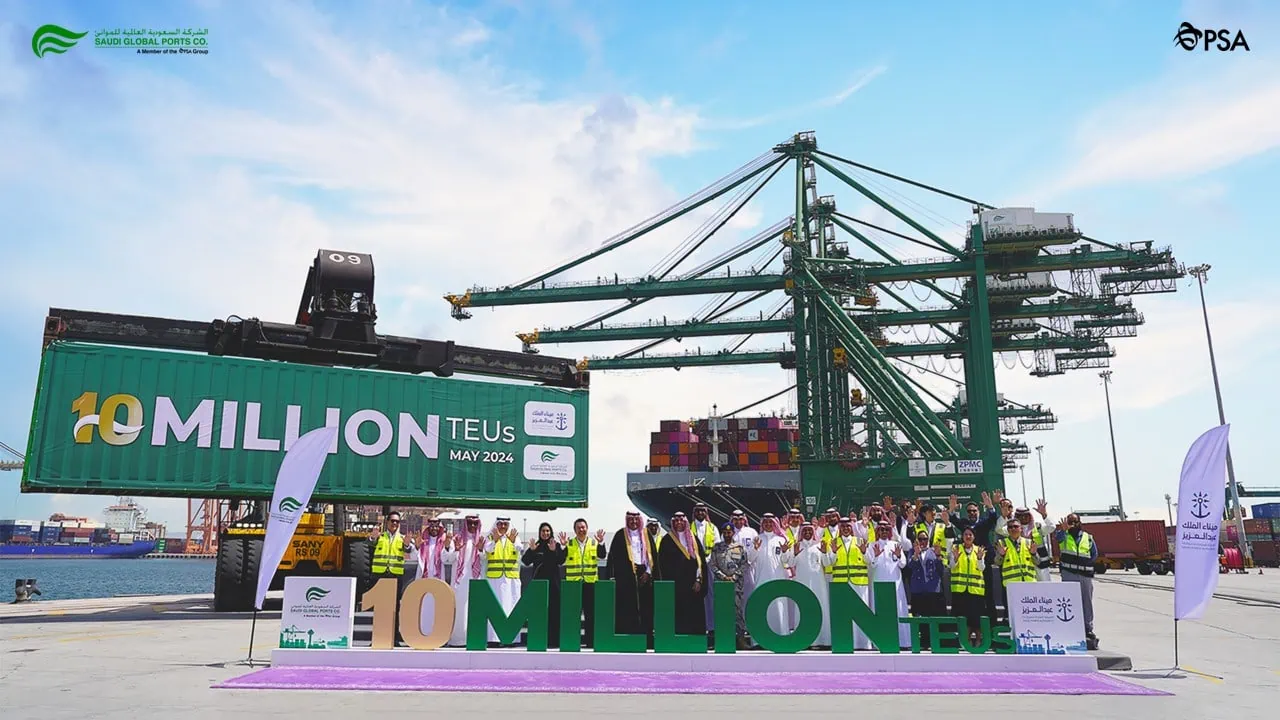 Saudi Global Ports Celebrates 10 Million TEU Milestone