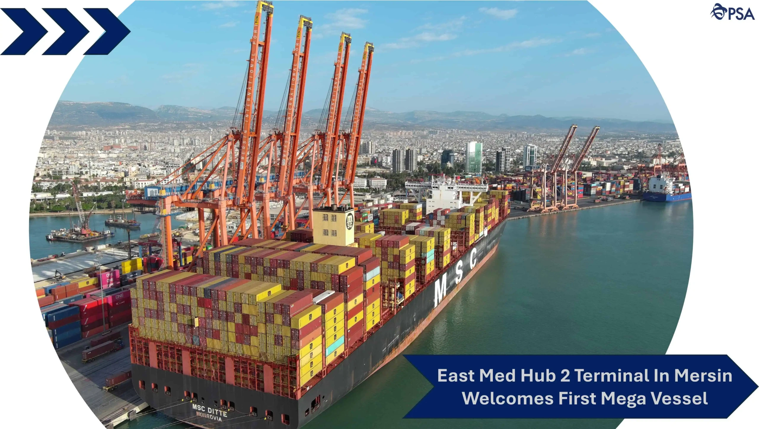 Mersin International Port Welcomes First 400-Meter Mega Vessel At Newly Completed EMH2 Terminal