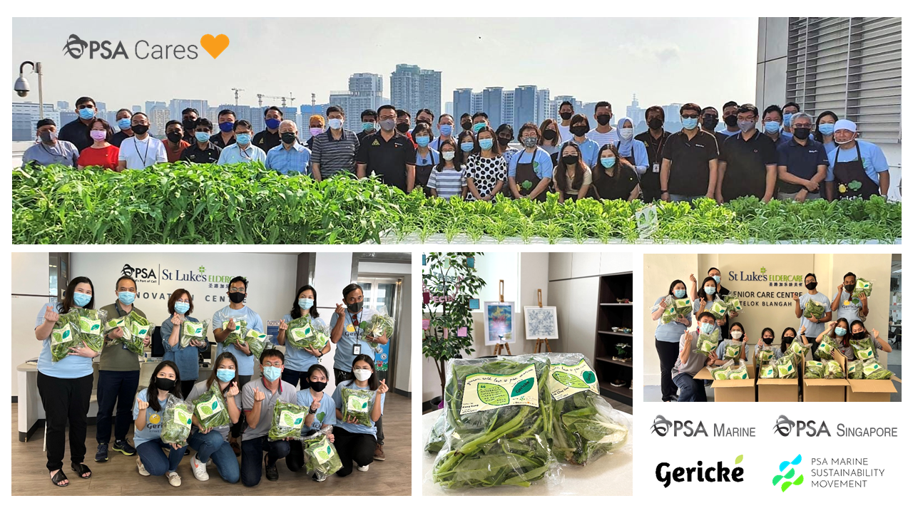 PSA Marine and PSA Singapore Collaborate to Share Farm Harvests with Elderly in Community