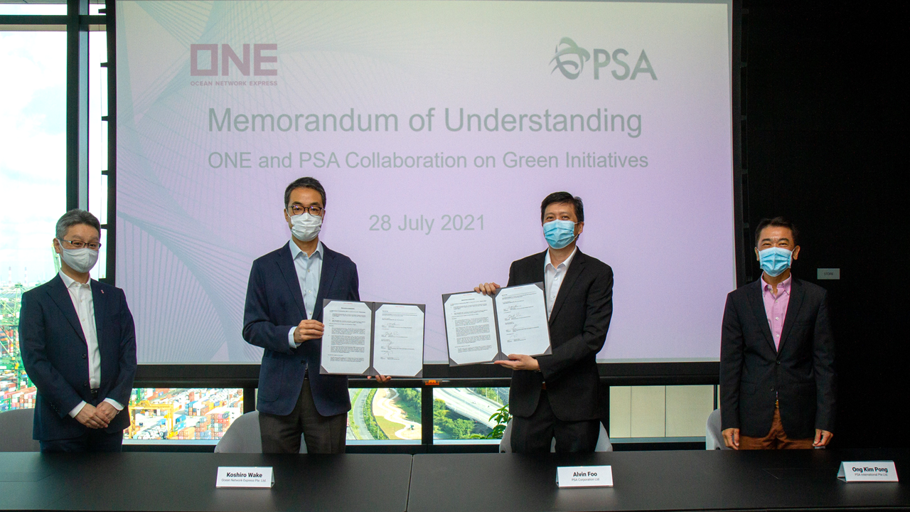 PSA & Ocean Network Express Team Up to Enhance Sustainability and Reduce Maritime Environmental Footprint