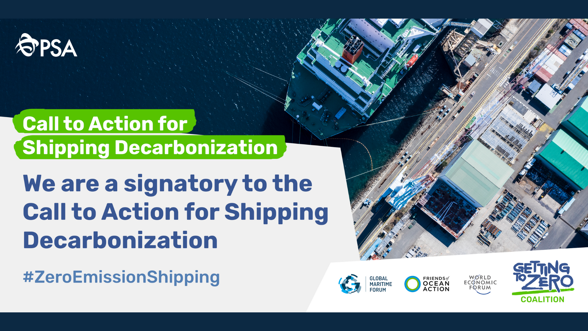 PSA Signs Call to Action for Shipping Decarbonisation