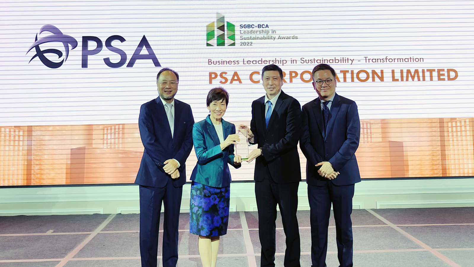 PSA Singapore Conferred Business Leadership in Sustainability Award