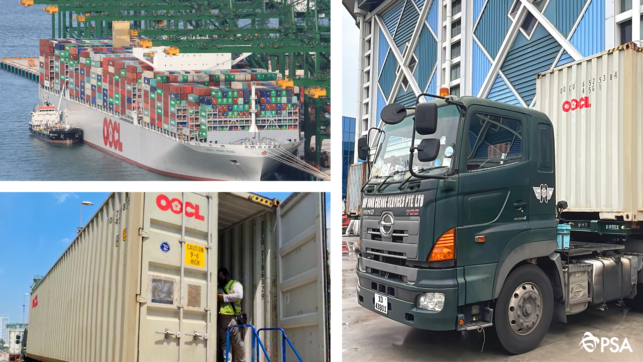 PSA Singapore and OOCL Green Pilot Trial